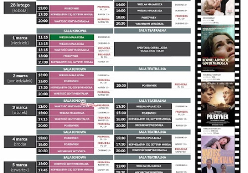 Nowe tytuły na ekranie SCK. Sprawdź repertuar od 27 lutego do 5 marca