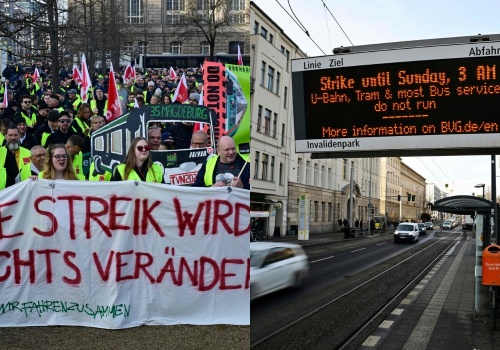 Niemiecki transport publiczny stanął na dwa dni, ruszył strajk ostrzegawczy na skalę całego kraju