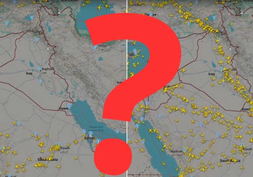Bliski Wschód zatrzymał ruch lotniczy. Grafika Flightradar24 pokazuje pustkę nad regionem