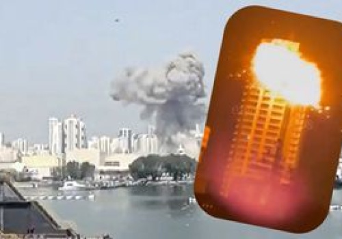 Irański dron uderza w wieżowiec w Bahrajnie. Potężna eksplozja