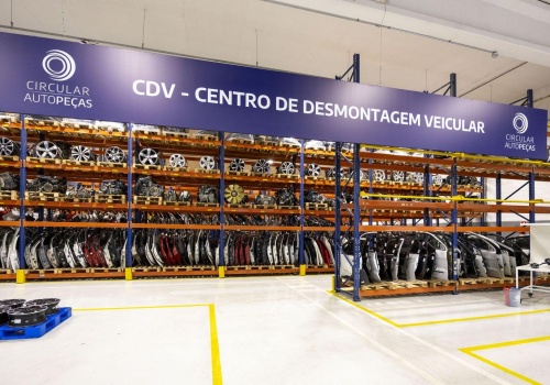 600 zdemontowanych pojazdów, 9.000 ponownie użytych części