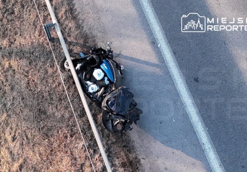 Poważne zderzenie motocyklisty z autem na DW631!