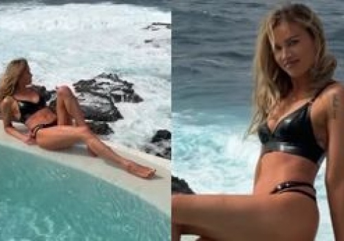 Maffashion wypoczywa w skórzanym BIKINI nad hiszpańskim basenem. Relaksuje się po pytaniach o Fabijańskiego w 