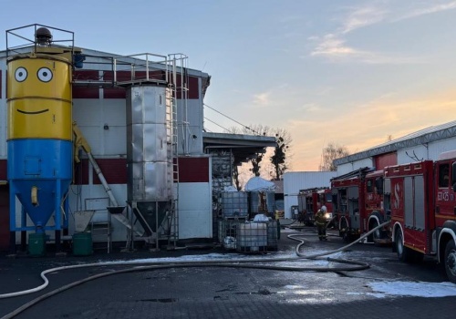 Pożar hali produkcyjnej w Wągrowcu