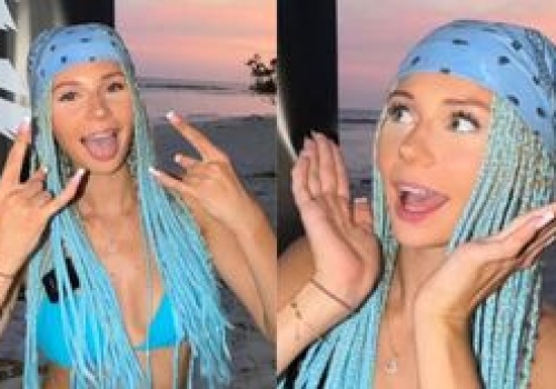 17-letnia córka Izabeli Macudzińskiej w niebieskim 