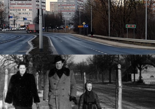 Ulica Poznańska bez samochodów i ani jednego wieżowca w tle