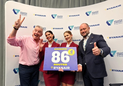 Kraków: Ryanair doda w bazie 3 samoloty i zaoferuje latem 86 tras