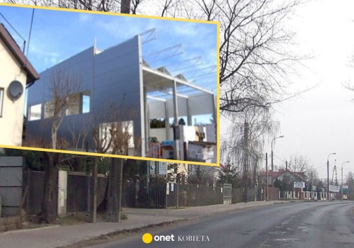 Gigantyczna hala wśród domów w Bliznem. 