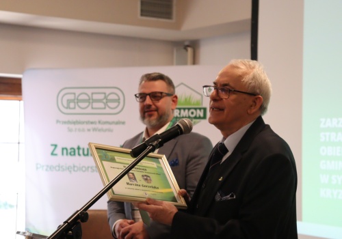 Prezes i pracownicy Przedsiębiorstwa Komunalnego w Wieluniu nagrodzeni na wczorajszej konferencji o zarządzaniu kryzysowym