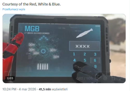 Oficjalne konto Białego Domu świętuje naloty na Iran klipem z Call of Duty