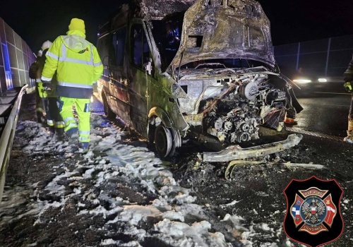 Na autostradzie A4 spłonęła karetka transportowa
