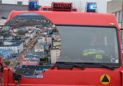 Pożar w budynku przy ul. Warszawskiej w Ciechanowie