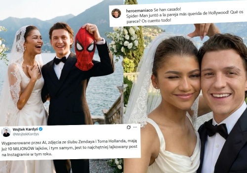 Ślubne zdjęcia Zendayi i Toma Hollanda zebrały 10 mln lajków, ale są wygenerowane przez AI