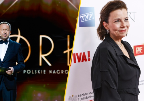 Andrzej Konopka żartuje podczas gali Orłów 2026. Agata Kulesza odpowiada śmiechem