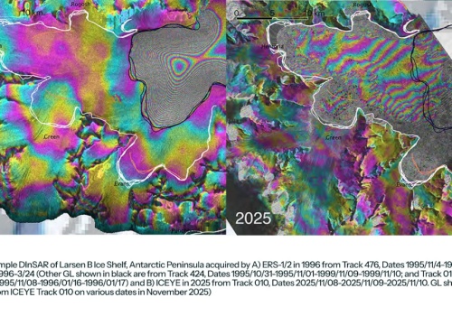 Ogromna utrata pokrywy lodu odkryta dzięki danym z komercyjnych satelitów radarowych
