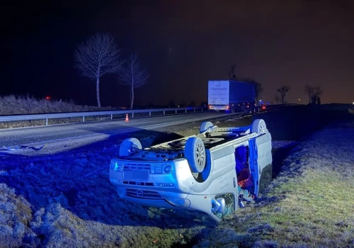 Wypadek na DK22 koło Jeziorek. Droga częściowo zablokowana
