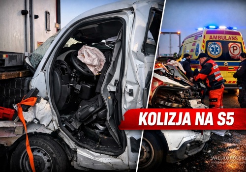 Uwaga! Kolizja na S5 w kierunku Poznania. Interweniują służby