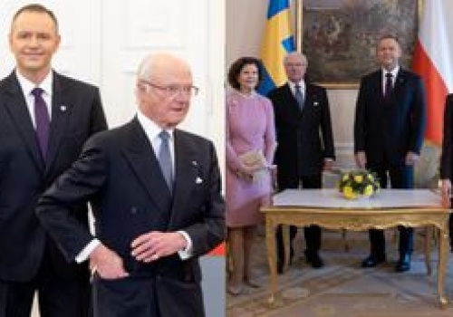 W Pałacu Prezydenckim ugoszczono króla Szwecji z żoną wykwintnym OBIADEM. W menu czereśnie z foie gras i wędzony pstrąg. Smakowicie?