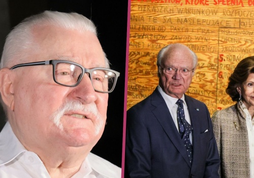 Tak Wałęsa wystroił się na spotkanie z królewską parą ze Szwecji. Co on ma na koszuli?!