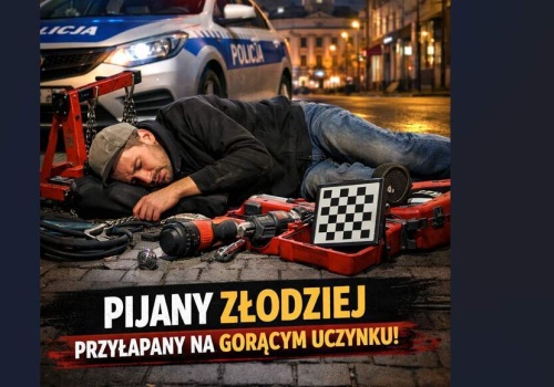 Pijany złodziej wpadł przez własną… drzemkę