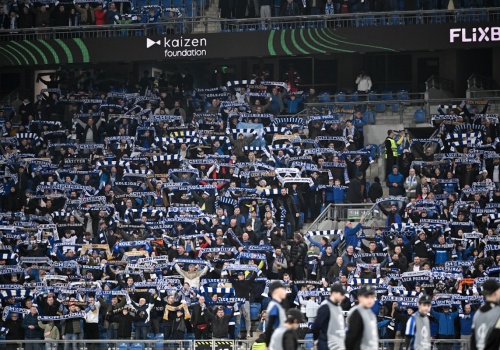 Kibice Lecha Poznań podczas meczu: 