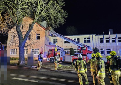 Nasi strażacy gasili pożar Urzędu Gminy