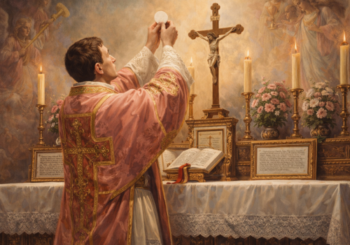 Niedziela Laetare – radość w środku Wielkiego Postu. Skąd róż w liturgii?