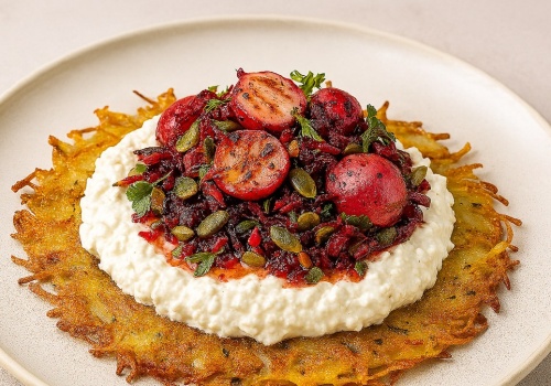 Ziemniaki z gzikiem i salsą z grillowanej rzodkiewki od Jurka Sobieniaka