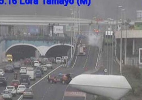 Pożar samochodu w centrum La Laguny (Teneryfa)