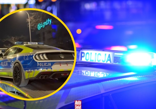 Policyjny Mustang hitem w sieci. KWP w Radomiu dementuje, że już został rozbity