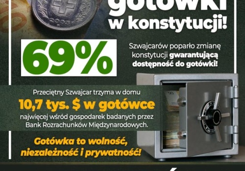 69% Szwajcarów zdecydowało, że gotówka będzie chroniona w konstytucji! 