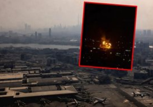 Atak dronów na Dubaj. Pożar zbiornika z paliwem w pobliżu lotniska