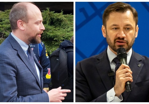 Spotkanie Aleksander Miszalski – Jan Hoffman na Ławce Dialogu. Obaj zachęcają mieszkańców do przyjścia