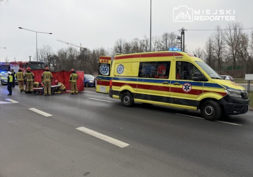 Przewrotka motocyklisty na Pułkowej sparaliżowała wyjazd z Warszawy