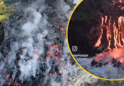 Wulkaniczna lawa spotkała się z wodami oceanu. Czegoś takiego nie było od lat