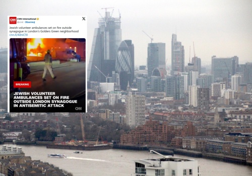 W Londynie podpalono karetki pogotowia! Stały przed synagogą