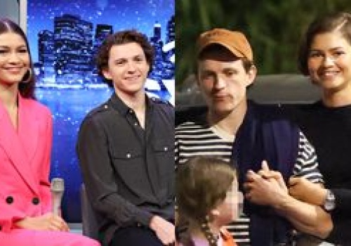 Wyluzowany Tom Holland i rozanielona Zendaya uwiecznieni na kolacji z przyjaciółmi. Nigdy nie wyglądali na bardziej zakochanych? (FOTO)