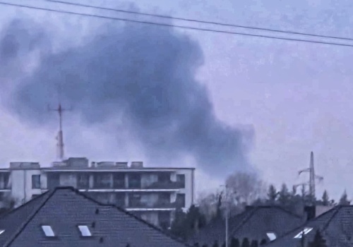 Gęsty dym nad Ostrowem Wielkopolskim
