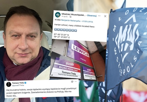 Poseł Trela donosi na Młodzież Wszechpolską za proponowanie Izraelowi zbombardowania jego biura