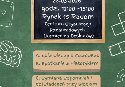 Seniorzy sprawdzą swoją wiedzę o Mazowszu. Przed nami spotkanie historyczno-quizowe