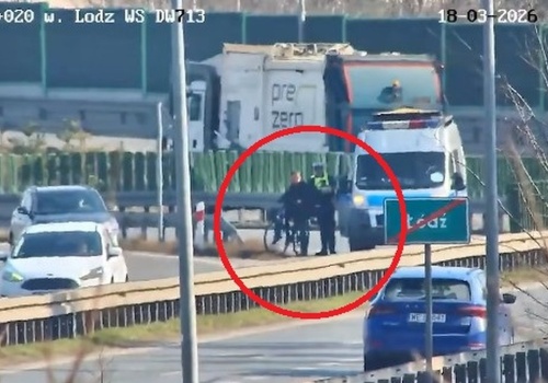 Poniosła go fantazja. Rowerzysta ukarany za jazdę autostradą