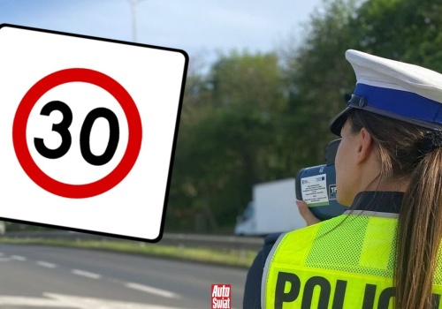 Znak-kwadrat B-43 działa inaczej niż okrągłe ograniczenie prędkości. Wysokie mandaty