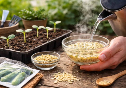 Użyj wrzątku przed siewem. Ogórki wzejdą w 3 dni i dadzą sowite plony