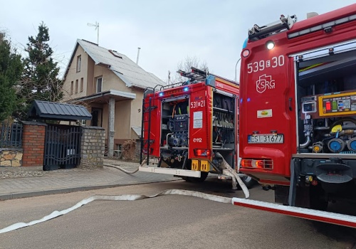 Pożar garażu na Żółkiewskiego w Sieradzu