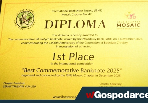 NBP z nagrodą za „najbardziej oryginalny i atrakcyjny” banknot