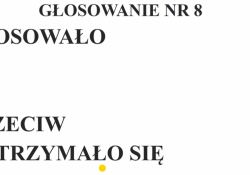 Niecodzienne głosowanie w Sejmie. 
