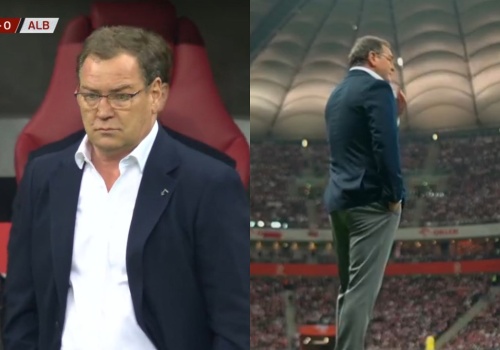 Jan Urban na meczu Polska-Albania. Tym detalem selekcjoner zachwycił stylistkę