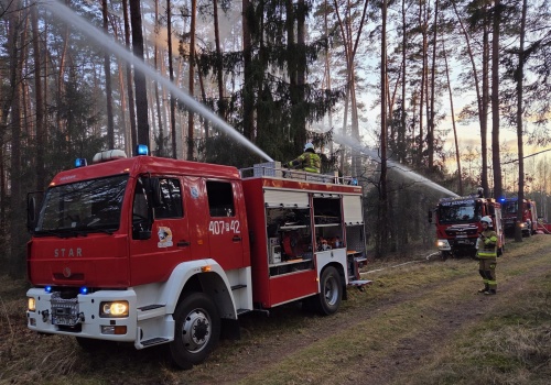 Leśne ćwiczenia strażaków powiatu chodzieskiego