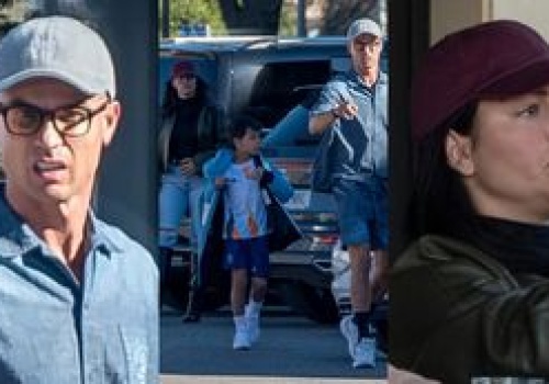 Cristiano Ronaldo i Georgina Rodriguez pędzą z synem na lunch. Nie byli zachwyceni towarzystwem paparazzi (ZDJĘCIA)