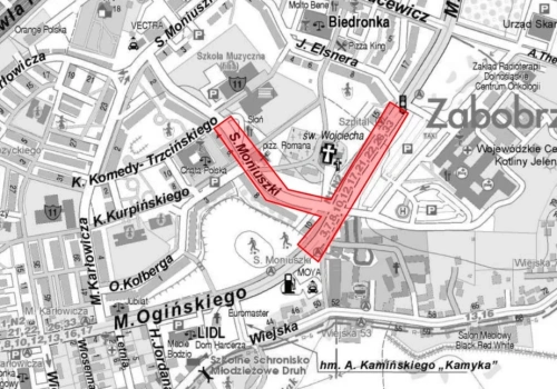 Od wtorku utrudnienia w ruchu na Moniuszki i Ogińskiego